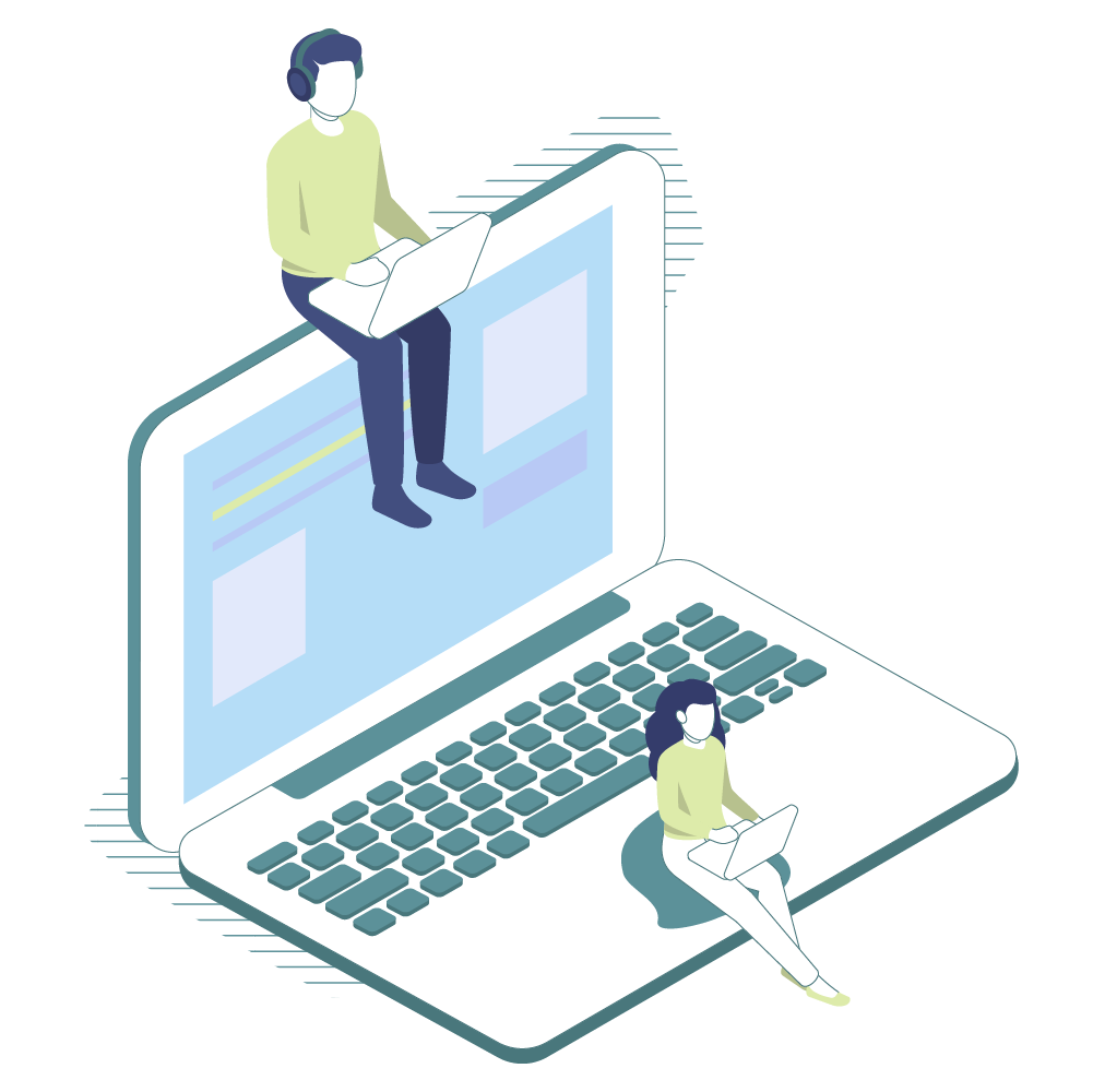 Grafik Digitalisierung Laptop
