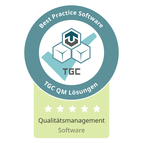 Siegel Beste Software für Qualitätsmanagement