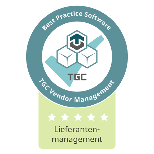 Siegel Beste Software fĂŒr Lieferantenmanagement