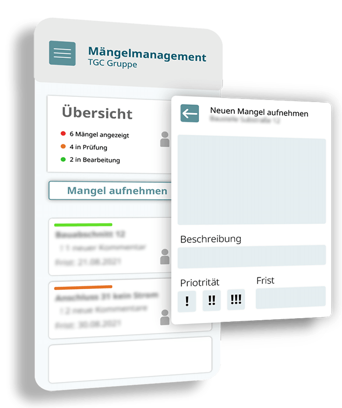 Digitales Mängelmanagement Funktionen Mobil